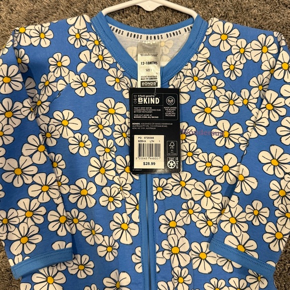 NWT Bonds Zip Wondersuit Size 12-18 Months - Picture 4 of 5